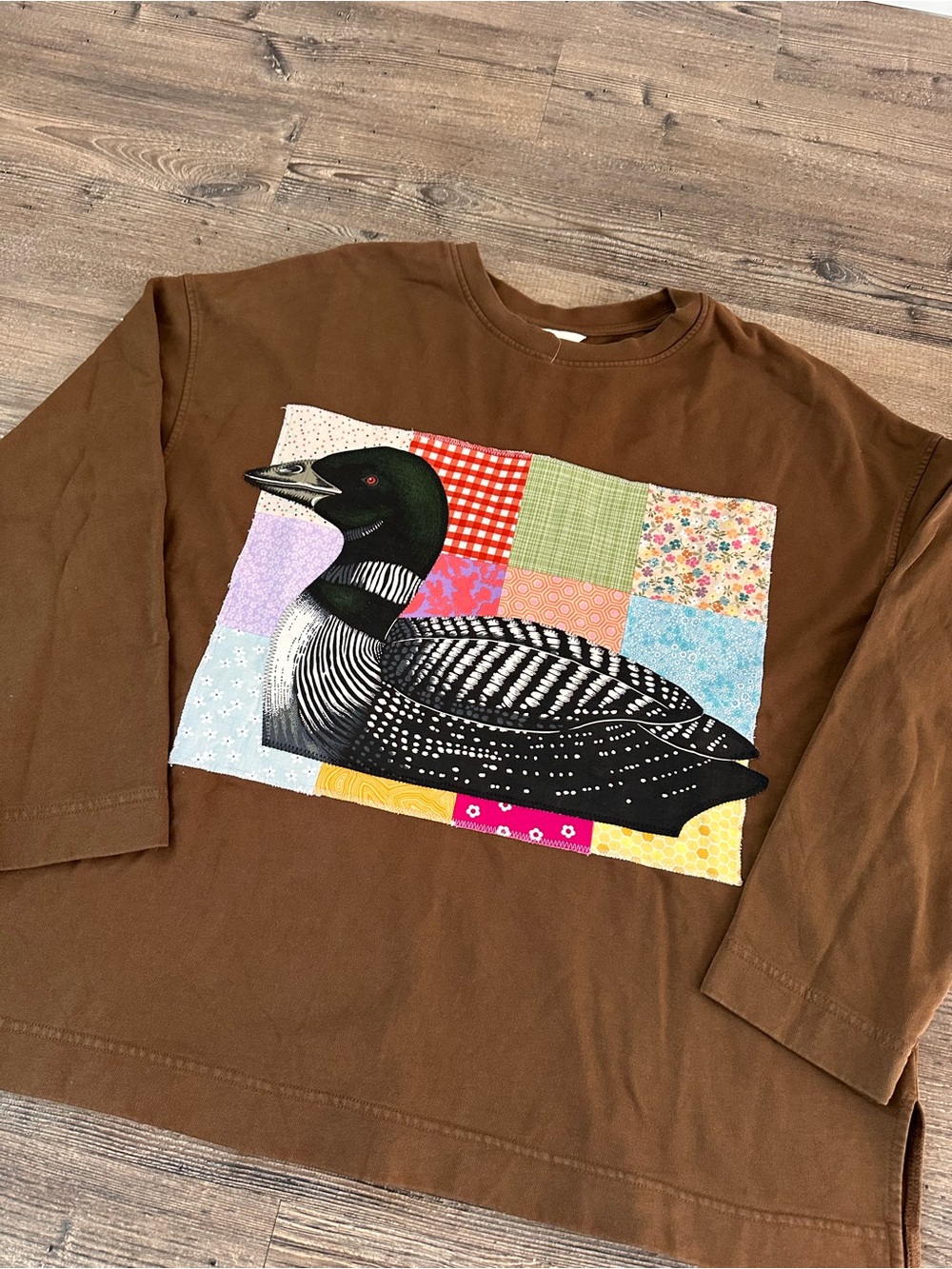 Upcycled Patchwork Loon Sweater - Picture 2 of 5